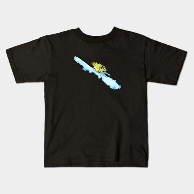 blue flower Kids T-Shirt by rickylabellevie